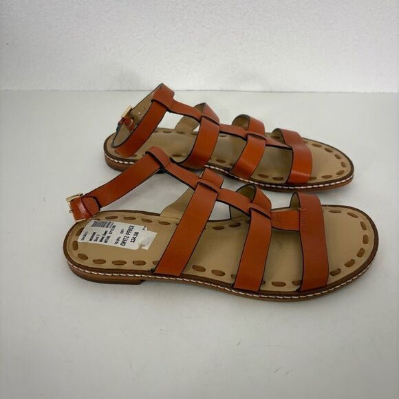 Michael Kors Leather Gladiator Sandals Light Brown Adjustable Strap Size 7 - Picture 6 of 11